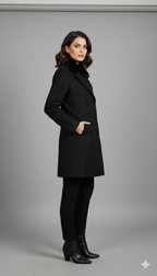 Black Tweet Long Blazer