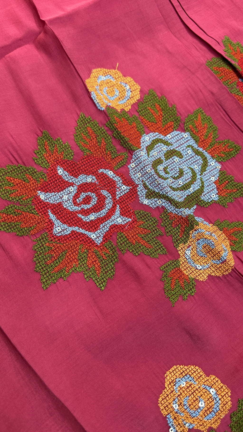 Cinnamon Pink Frok Suit with Thread Work