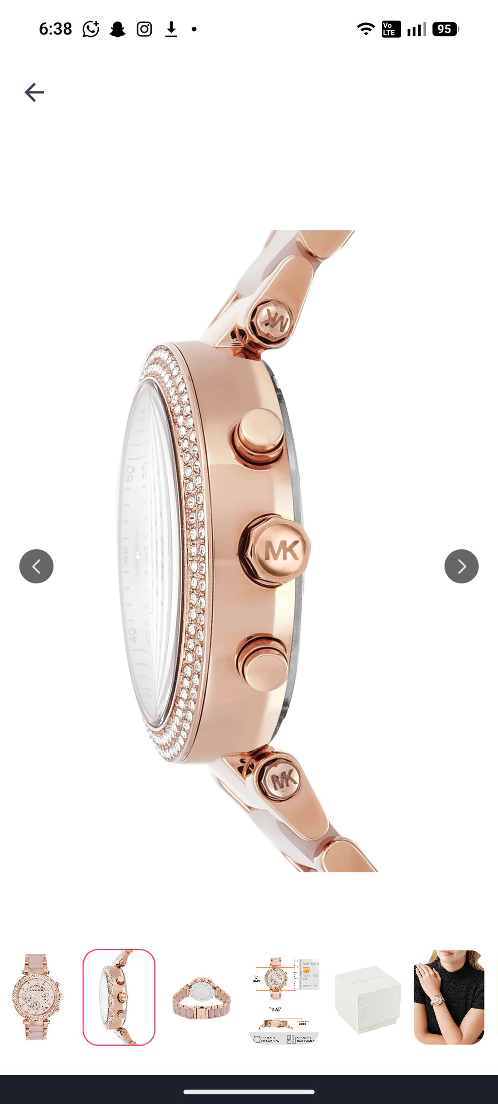 Michael Kors Rose Golden Watch ( First Copy )
