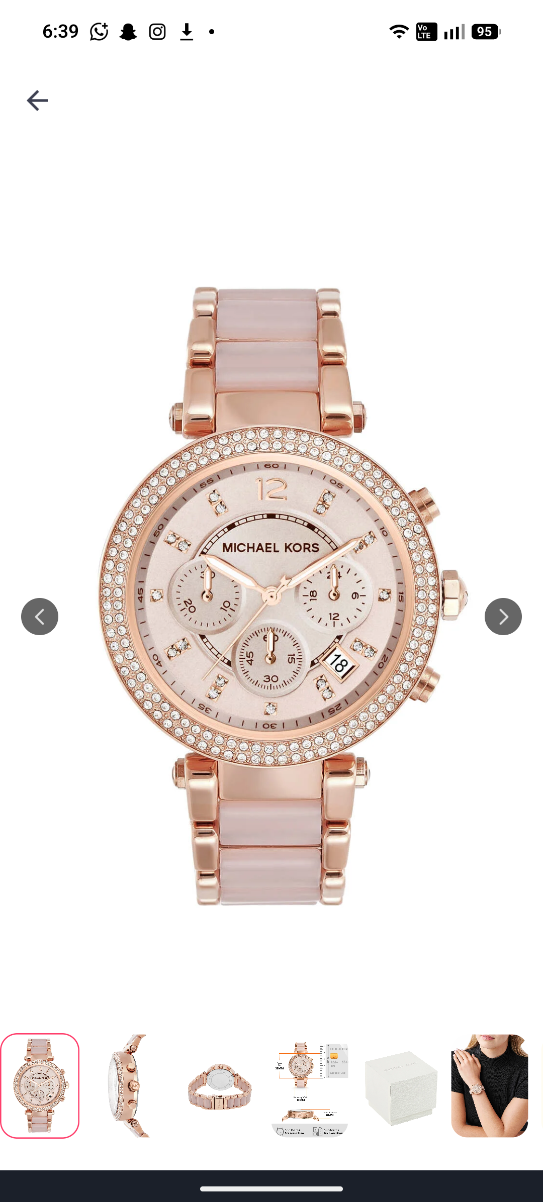 Michael Kors Rose Golden Watch ( First Copy )