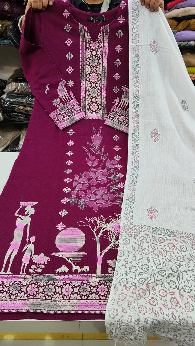 Light Weight Woolen Pant Suit Hover Image