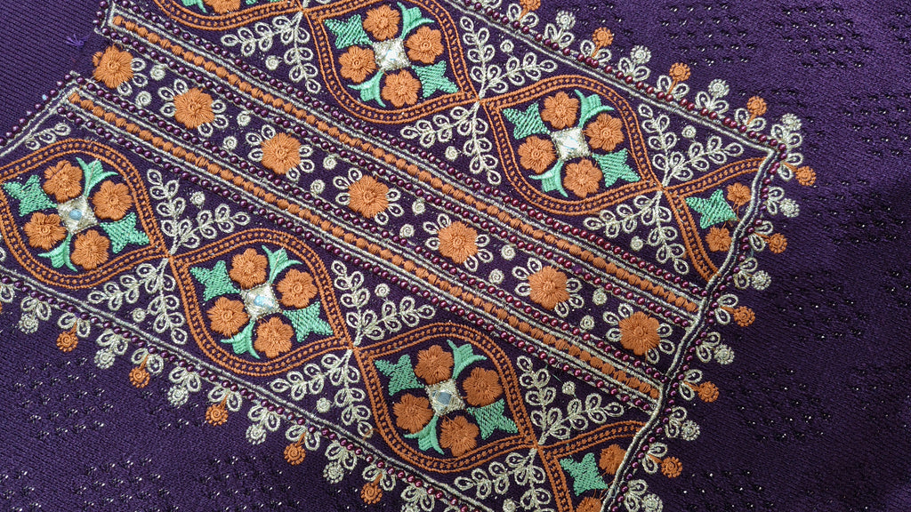 Woolen Pant Suit with Full lengh Banarasi Dupatta along with Beautiful Thread work