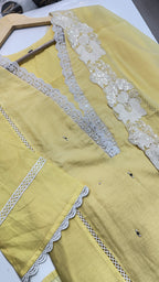 Pure Cotton Light Yellow Plazo Suit