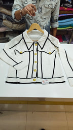 Imported Korean White Black Co-ord Set