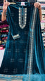 Premium Valvet Plazo suit with Full Length Stole with All over Zari Work