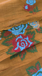 Burnt Orange Frok Suit with Thread Work