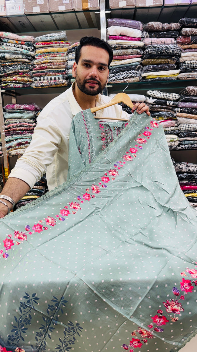 Pure Maslin C-Cut Sharara Suit Main Image