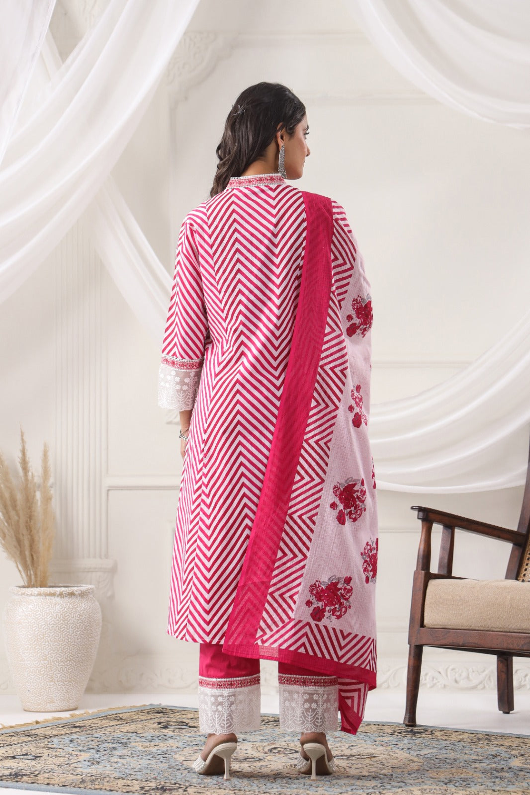 Front Pocket Cotton Pink Frok suit