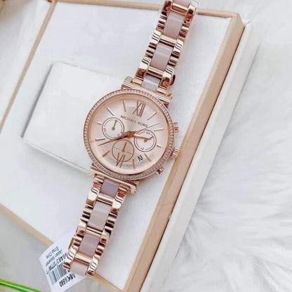 Michael Kors Rose Golden Watch ( First Copy ) Main Image