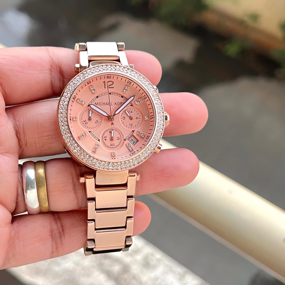 Michael Kors Rose Golden Watch ( First Copy )