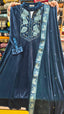 Peacock Blue Valvet Frok Suit