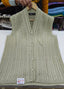 Self Design Sleevless Knitted Cardigan