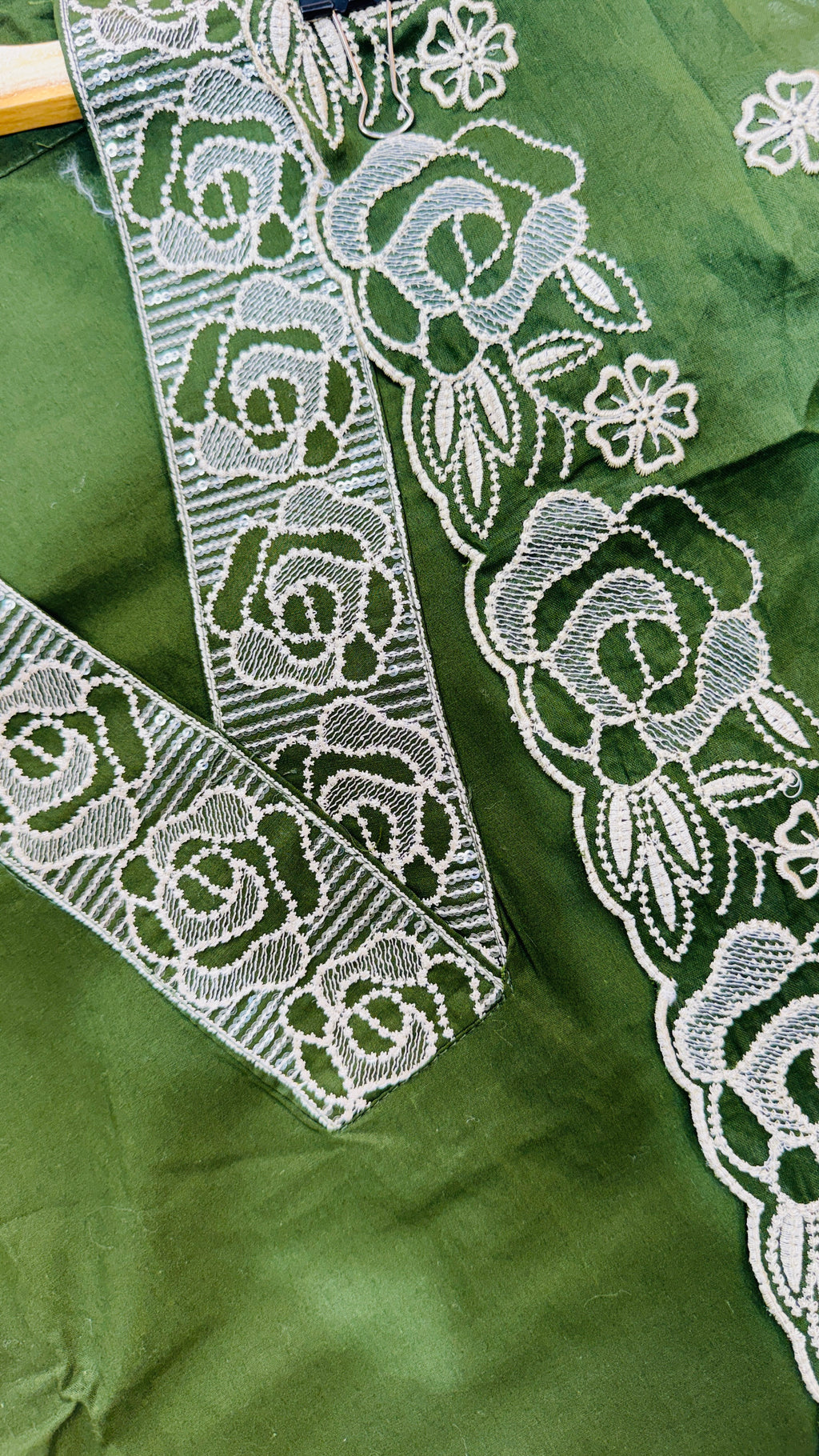 Pure Cotton Straight Mehndi Plazo Suit