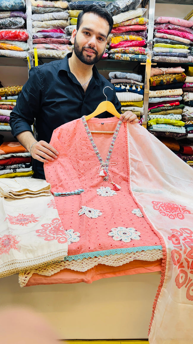 Peach Farsi Salwar Suit Hover Image